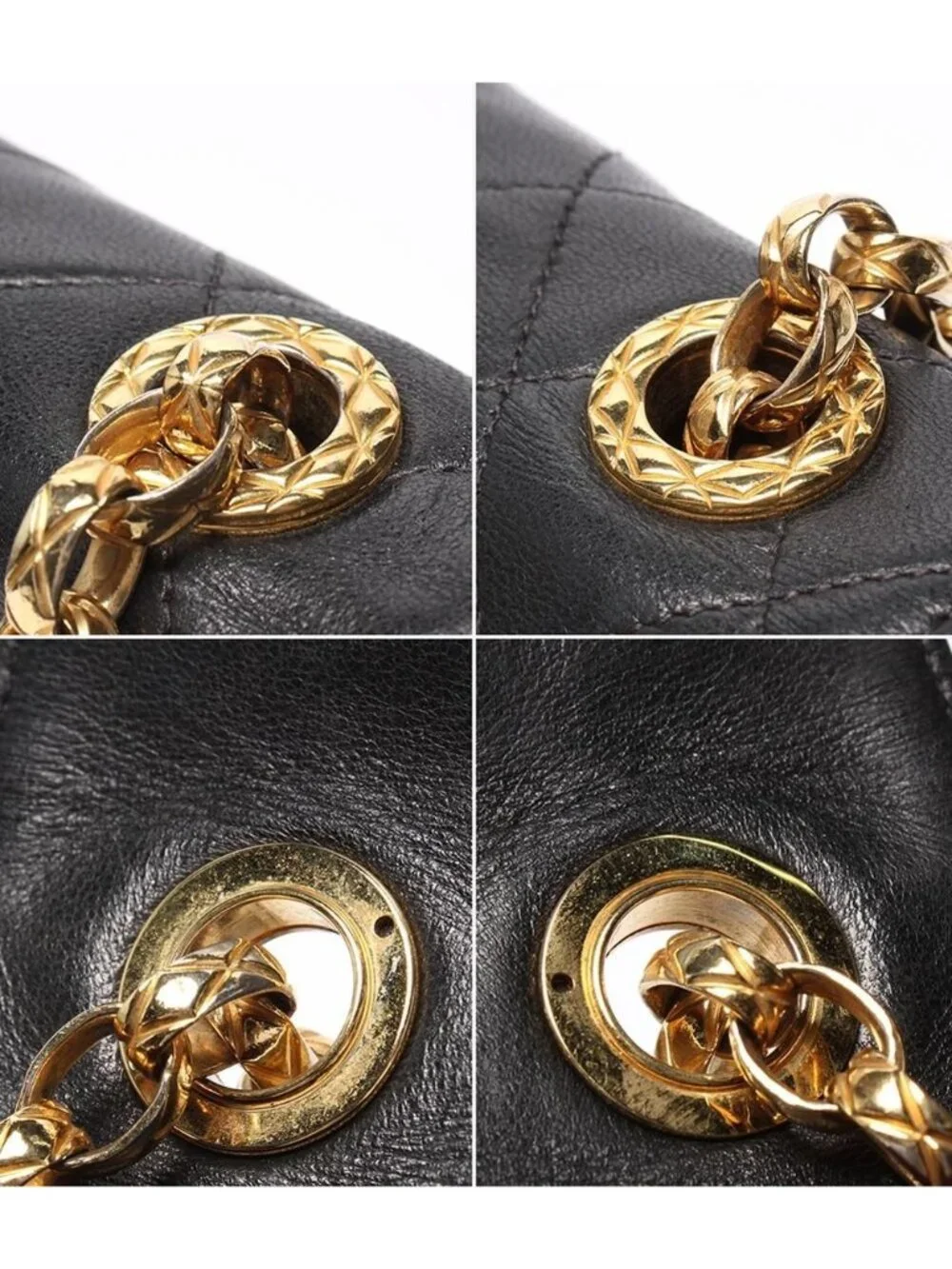 Chanel Chain Shoulder Bag Mini Quilted Gold Lambskin - Picture 7 of 10